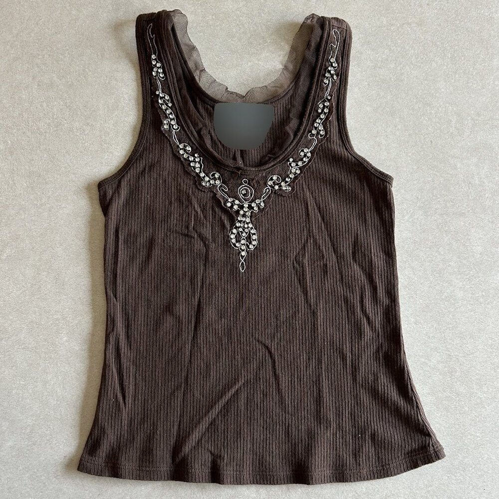 Embellished Ribbed Tank ALT ASO Sharpay Evans - Picture 3 of 5